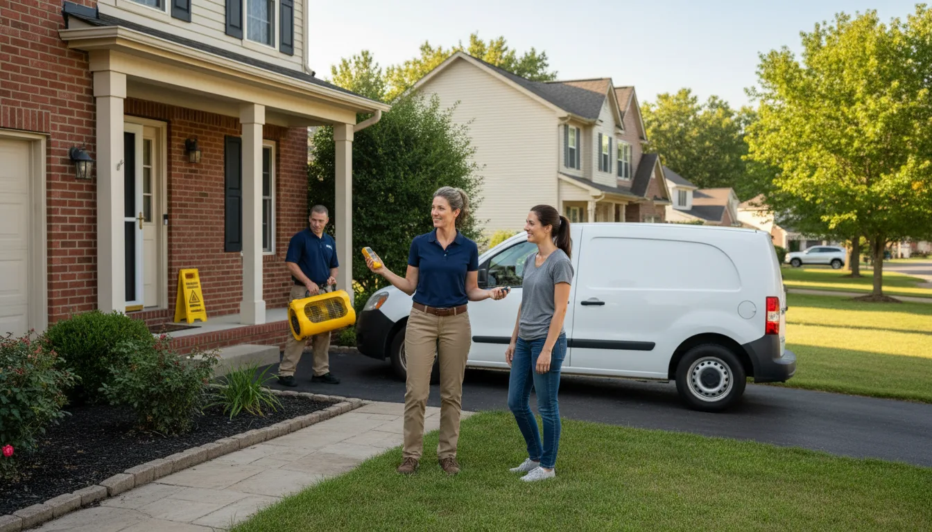 Residential water damage restoration in Columbia, LA